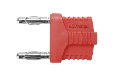 Produktfoto 1 von Schutzinger 4 mm Stecker Rot Bananenstecker, Kontakt Nickel, 33 V ac, 70V dc 12A Steckbar