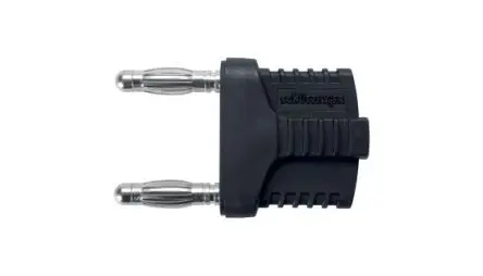 Produktfoto 1 von Schutzinger 4 mm Stecker Schwarz Bananenstecker, Kontakt Nickel, 70V dc 12A Steckbar