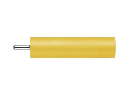 Produktfoto 1 von Schutzinger 4 mm Buchse Gelb Buchse für Laborstecker, Kontakt Nickel, 1000V 20A PC-Stift
