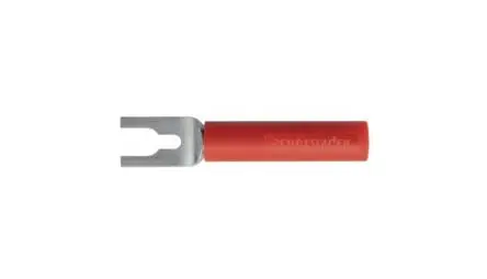 Produktfoto 1 von Schutzinger 4 mm Buchse Rot Buchse für Laborstecker, Kontakt Nickel, 1000V 20A