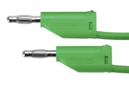 Produktfoto 1 von Schutzinger Messleitung 16A Stecker / Buchse, Grün Polyvinylchlorid-isoliert 2 m, 33 V ac, 70V dc