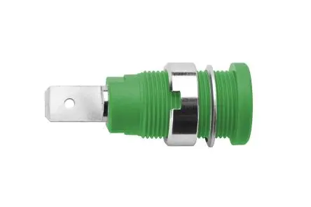 Schutzinger 4 mm Buchse Grün Buchse für Laborstecker, Kontakt Nickel, 1000V 10A