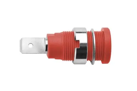 Schutzinger 4 mm Buchse Rot Buchse für Laborstecker, Kontakt Nickel, 1000V 10A