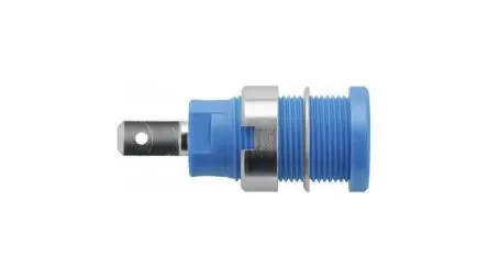 Schutzinger 4 mm Buchse Blau Buchse für Laborstecker, Kontakt Nickel, 1000V 24A