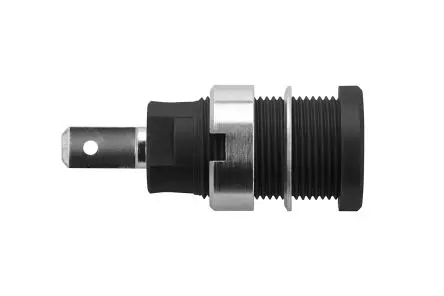 Produktfoto 1 von Schutzinger 4 mm Buchse Schwarz Buchse für Laborstecker, Kontakt Nickel, 1000V 24A
