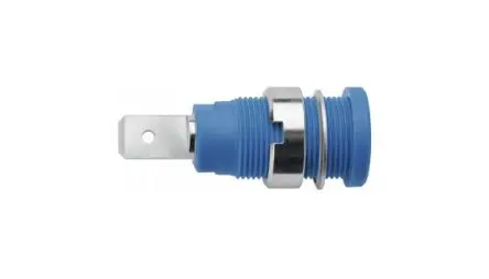 Produktfoto 1 von Schutzinger 4 mm Buchse Blau Buchse für Laborstecker, Kontakt Nickel, 1000V 24A