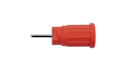 Produktfoto 1 von Schutzinger 4 mm Buchse Rot Buchse für Laborstecker, Kontakt Nickel, 1000V 24A PC-Stift