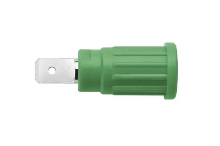 Produktfoto 1 von Schutzinger 4 mm Buchse Grün Buchse für Laborstecker, Kontakt Nickel, 1000V 32A PC-Stift