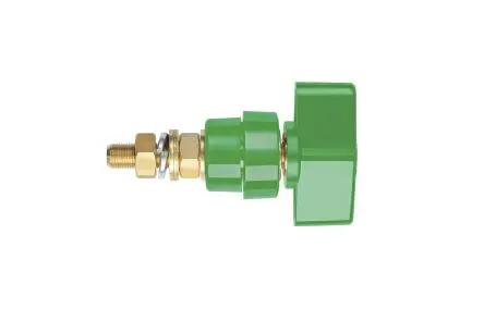 Produktfoto 1 von Schutzinger Kontaktstift, Messing, Grün, 1kV, M8 x 0.75 100A, Ø 4 mm Isoliert