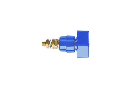 Produktfoto 1 von Schutzinger Kontaktstift, Messing, Blau, 1kV, M6 x 0.75 63A, Ø 4 mm Isoliert