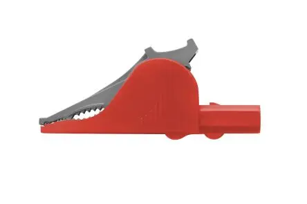 Produktfoto 1 von Schutzinger Vernickelte 4 mm Krokodilklemme, Rot, 36A Nylon Isoliert