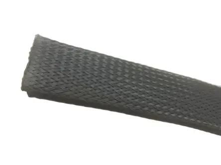Produktfoto 1 von RS PRO BSPETFR Kabelbinder Grau Polyethylenterephthalat für Kabel-Ø 4 mm, Kabel ø 11 mm, Länge 25m Umflochten Dehnbar