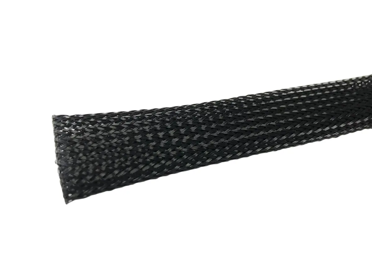 RS PRO Kabelschlauch Schwarz PET für Kabel-Ø 10mm bis 21mm, Länge 15m Umflochten Dehnbar