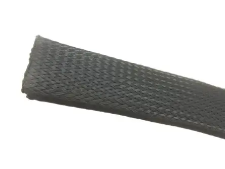 Produktfoto 1 von RS PRO BSPETFR Kabelbinder Grau Polyethylenterephthalat für Kabel-Ø 10 mm, Kabel ø 21 mm, Länge 15m Umflochten Dehnbar
