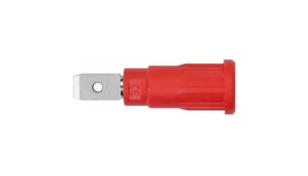 Produktfoto 1 von Schutzinger 2 mm Stecker Rot Bananenstecker, Kontakt Vernickelt, 600V 10A