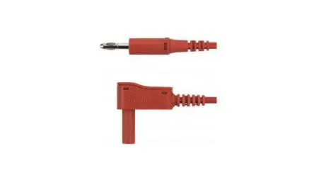 Produktfoto 1 von Schutzinger Messleitung 32A Stecker, Rot Polyvinylchlorid-isoliert 2 m, 30 V ac, 60V dc