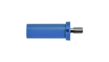 Schutzinger 4 mm Stecker Blau Bananenstecker, Kontakt Nickel, 600V 32A M4-Gewinde