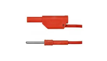 Produktfoto 1 von Schutzinger Messleitung 19A Stecker, Rot Polyvinylchlorid-isoliert 1 m, 600V
