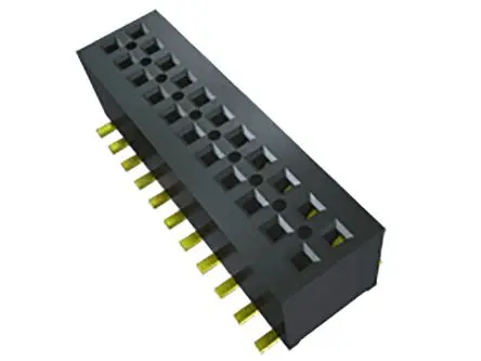Produktfoto 1 von Samtec MLE Leiterplattenbuchse gewinkelt Oberfläche 14-polig / 2-reihig, Raster 1 mm Lot