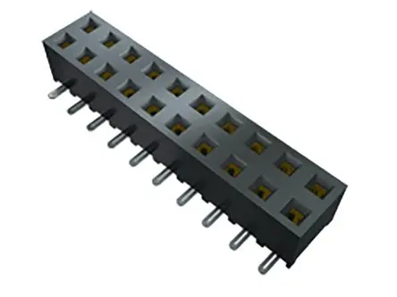 Produktfoto 1 von Samtec SMM Leiterplattenbuchse gewinkelt Oberfläche 10-polig / 2-reihig, Raster 2 mm Lot