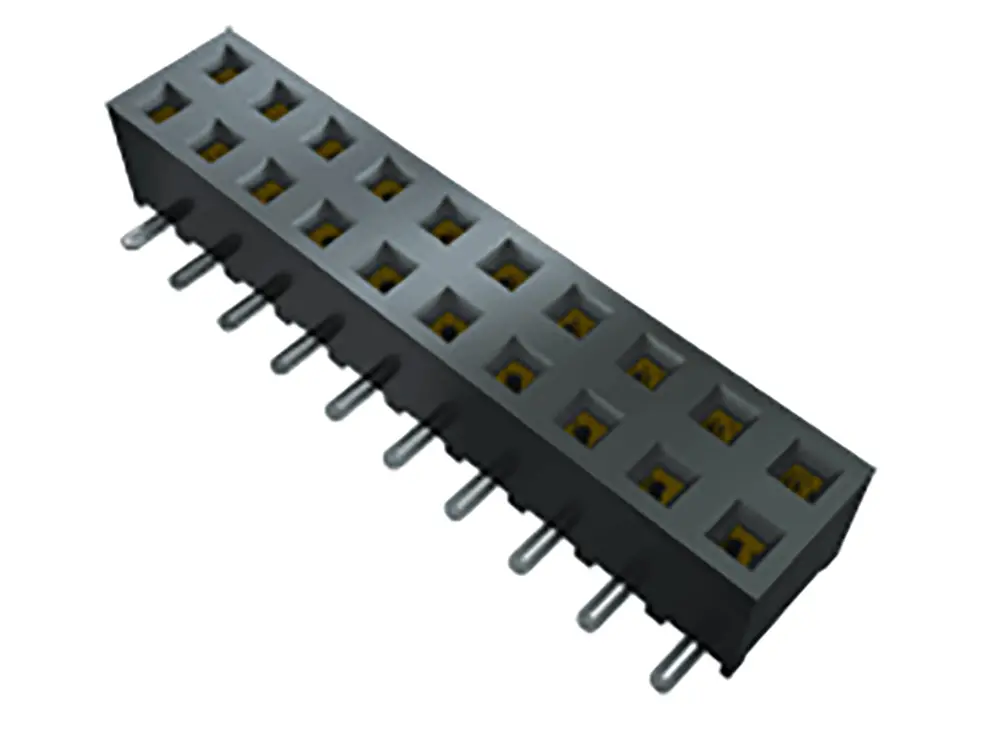 Produktfoto 1 von Samtec SMM Leiterplattenbuchse gewinkelt Oberfläche 10-polig / 2-reihig, Raster 2 mm Lot