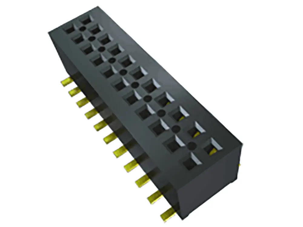 Produktfoto 1 von Samtec MLE Leiterplattenbuchse gewinkelt Oberfläche 14-polig / 2-reihig, Raster 1 mm Lot