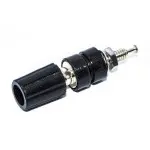 Mueller Electric 15A Polklemme Stecker vernickelt, Schwarz Messing 9.53 mm
