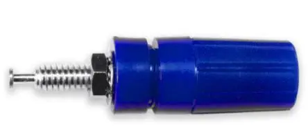 Produktfoto 1 von Mueller Electric 15A Polklemme Stecker vernickelt, Blau Messing 9.53 mm