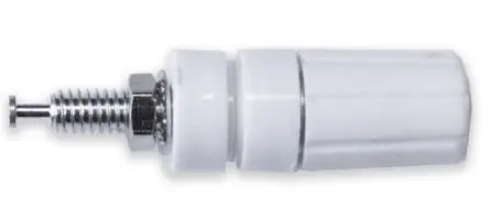 Produktfoto 1 von Mueller Electric 15A Polklemme Stecker vernickelt, Weiß Messing 9.53 mm