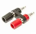 Produktfoto 1 von Mueller Electric Kontaktstift, Messing, Rot, Schwarz, 1000V 15A, Ø 9.5 mm Isoliert