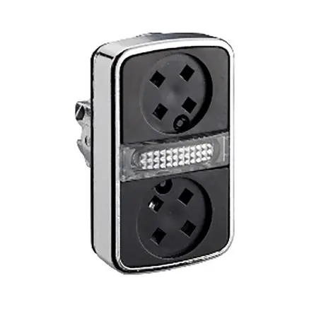 Produktfoto 1 von Schneider Electric Harmony XB4 Drucktastenkopf Ø 22 mm, Schwarz Tastend Rechteckig Rechteckig Metall, IP66