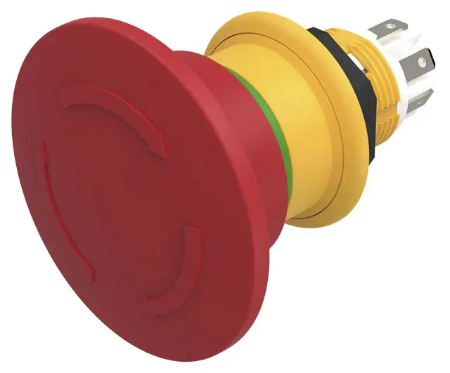 Produktfoto 1 von EAO 61 Compact Not-Aus-Drucktaster, Ø 16 mm, 1 Schließer/1 Öffner, Rot IP69K, IP40, Drehfreigabe