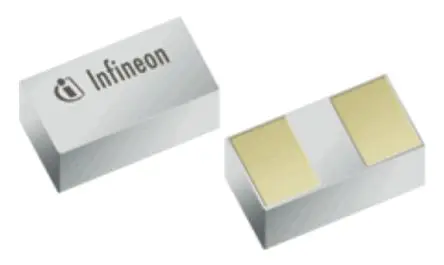 Produktfoto 1 von Infineon 1 TVS-Diode Bidirektional Einfach 45 W 6 V min., 2-Pin, Oberfläche 5.5 V max WLL-2-1