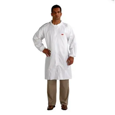 Produktfoto 1 von 3M Besucherkittel M, Unisex, Polyethylen, Weiß, Reißverschluss
