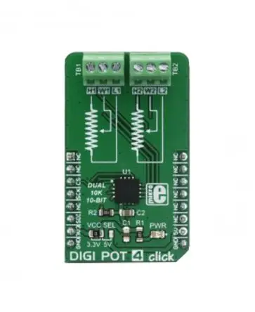 Produktfoto 1 von MikroElektronika MAX5494 Microcontroller Development Kit, Digi Pot 4 Klick