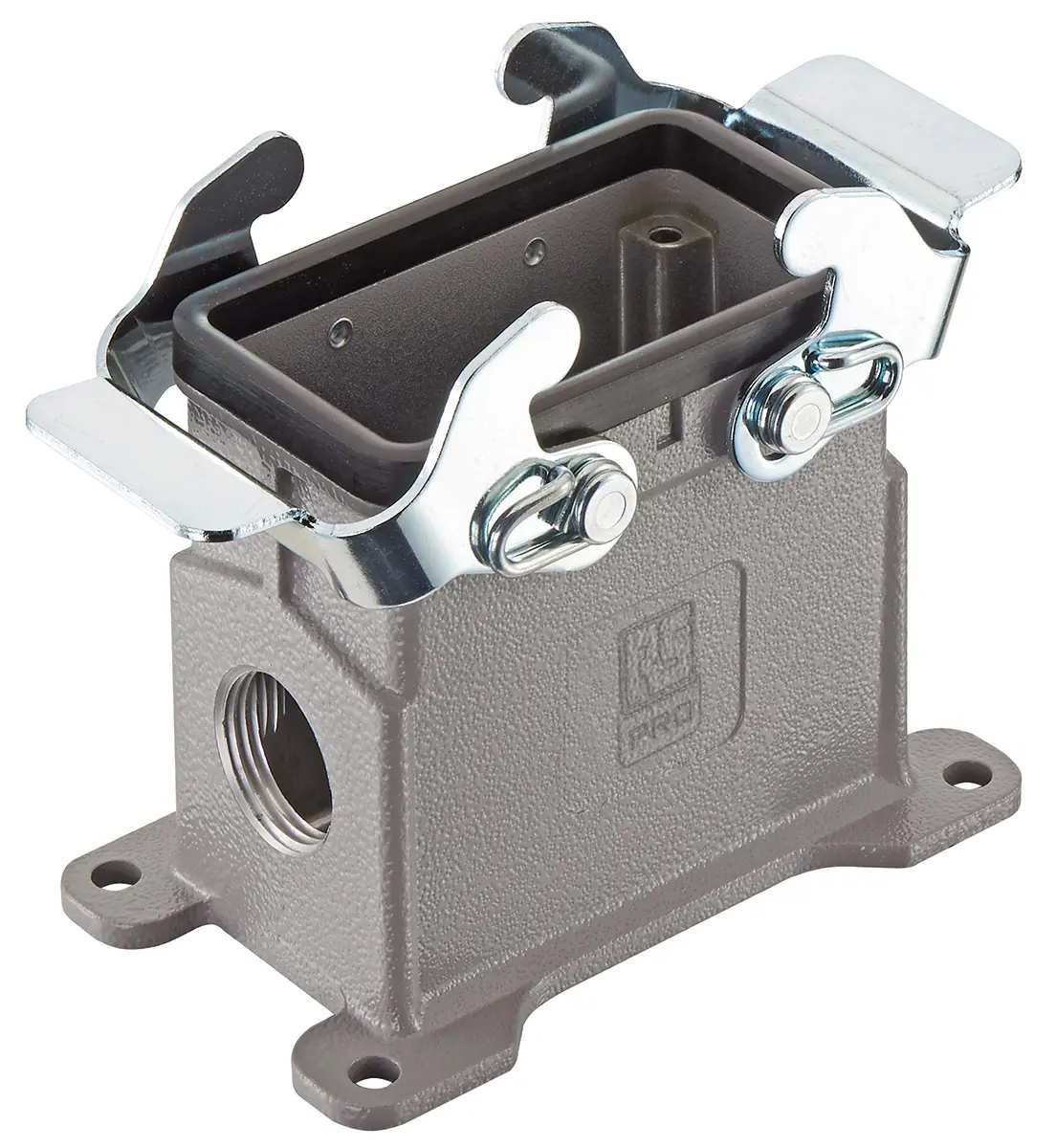 Produktfoto 1 von RS PRO RS PRO B Gehäuse für robusten Stromversorgungsstecker 2 Hebel 2, SMD 10B Steckverbindergehäuse, IP65
