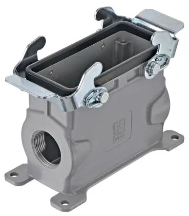 Produktfoto 1 von RS PRO 16B Gehäuse für robusten Stromversorgungsstecker 2 Hebel 2, Oberfläche 16B Steckverbindergehäuse, IP65