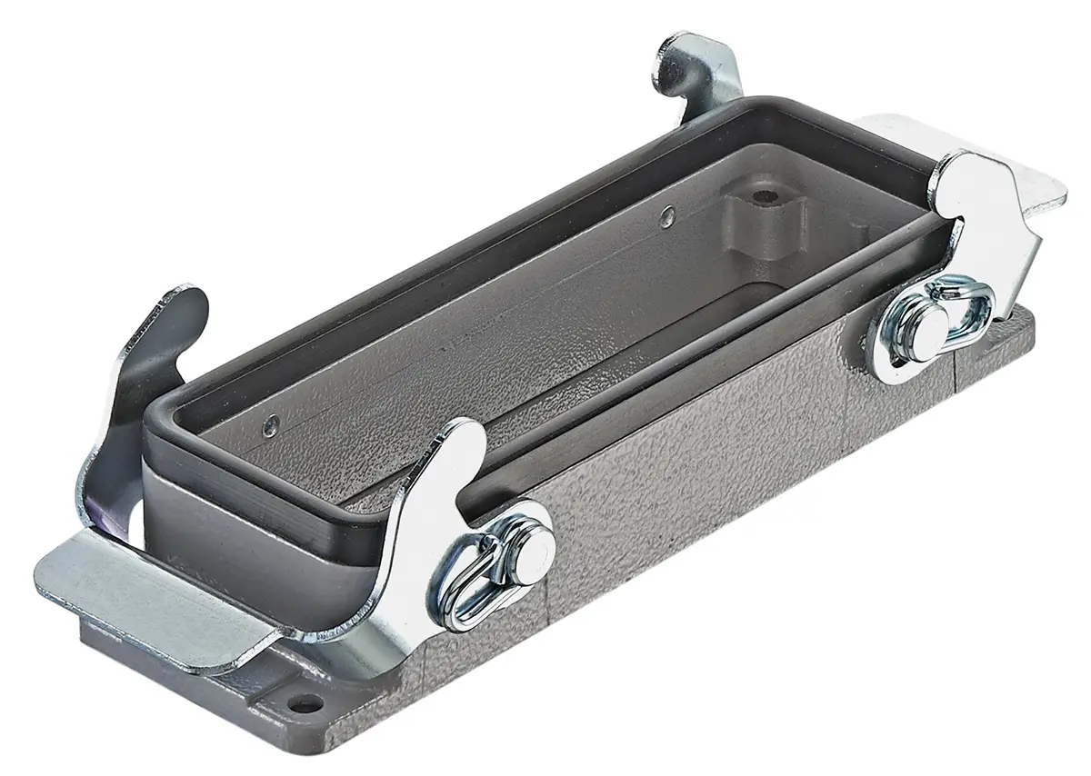 RS PRO 24B Gehäuse für robusten Stromversorgungsstecker 2 Hebel 2, Einbaumontage 24B Steckverbindergehäuse, IP65