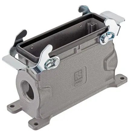 Produktfoto 1 von RS PRO 24B Gehäuse für robusten Stromversorgungsstecker 2 Hebel 2, Oberfläche 24B Steckverbindergehäuse, IP65