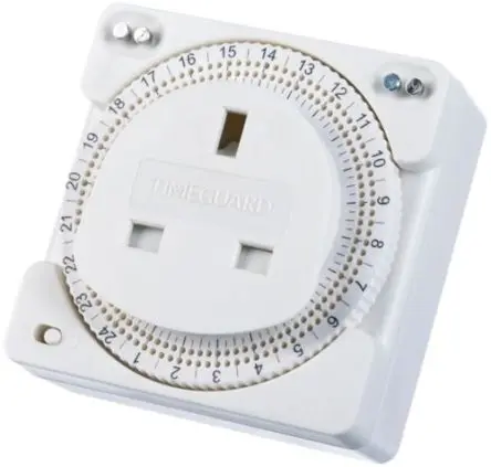 Produktfoto 1 von Timeguard 24 Hour Compact Plug in Time controller Analog Zeitschaltuhr zum Einstecken 230V ac BS1363 H. 73 mm T. 67 mm