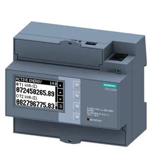Siemens SENTRON Energiemessgerät LCD 90 mm x 107.8 mm Digital, 12-stellig / 3-phasig 1 Ausg. 1 Eing. Impulsausgang