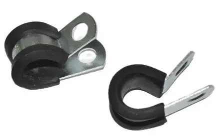 Produktfoto 1 von RS PRO Kabelhalter Schraubbefestigung, Kabel-Ø 11.12 mm Gummi, Stahl Schwarz 12.7mm