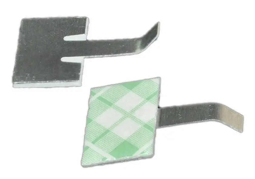 Produktfoto 1 von RS PRO Kabelhalter  selbstklebend Alu silbern 17 mm x 3.5mm x 24mm