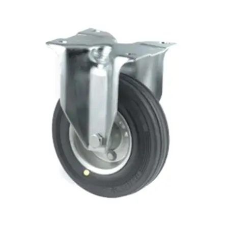 Produktfoto 1 von Tente Feststehend Rolle, Rad ø 125 mm, 100 kg, Ges H. 155 mm, Rad B. 37 mm, Vollgummi