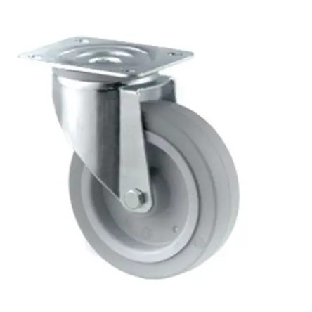 Tente Drehbar Rolle, Rad ø 200 mm, 400 kg, Ges H. 240 mm, Rad B. 46 mm, Polyamid