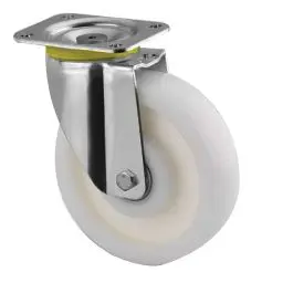 Produktfoto 1 von Tente Drehlager Lenkrolle, Rad ø 125mm, 700kg, Ges H. 164mm, Rad B. 50mm, 137 x 105mm, Platte, Polyamid-Material