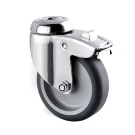Produktfoto 1 von Tente Gebremst, schwenkbar Rolle, Rad ø 75 mm, 75 kg, Ges H. 100 mm, Rad B. 25 mm