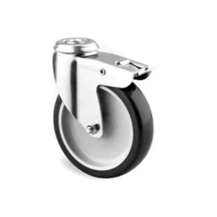 Produktfoto 1 von Tente Gebremst, schwenkbar Rolle, Rad ø 75 mm, 60 kg, Ges H. 100 mm, Rad B. 25 mm, Polyurethan