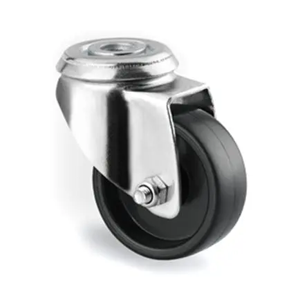 Produktfoto 1 von Tente Drehbar Rolle, Rad ø 50 mm, 40 kg, Ges H. 70 mm, Rad B. 18 mm, Polypropylen