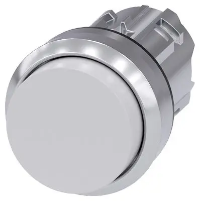Produktfoto 1 von Siemens SIRIUS ACT Druckschalter Ø 22 mm, Weiß Tastend Rund Rund Kunststoff, IP66